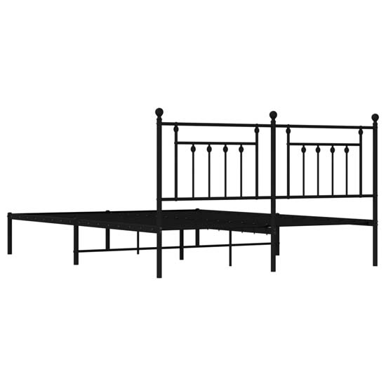 Attica Metal Super King Size Bed With Headboard In Black