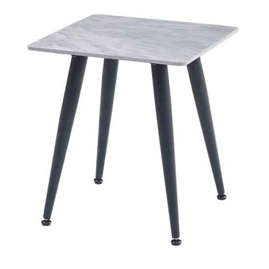 Attica Sintered Stone End Table In Grey