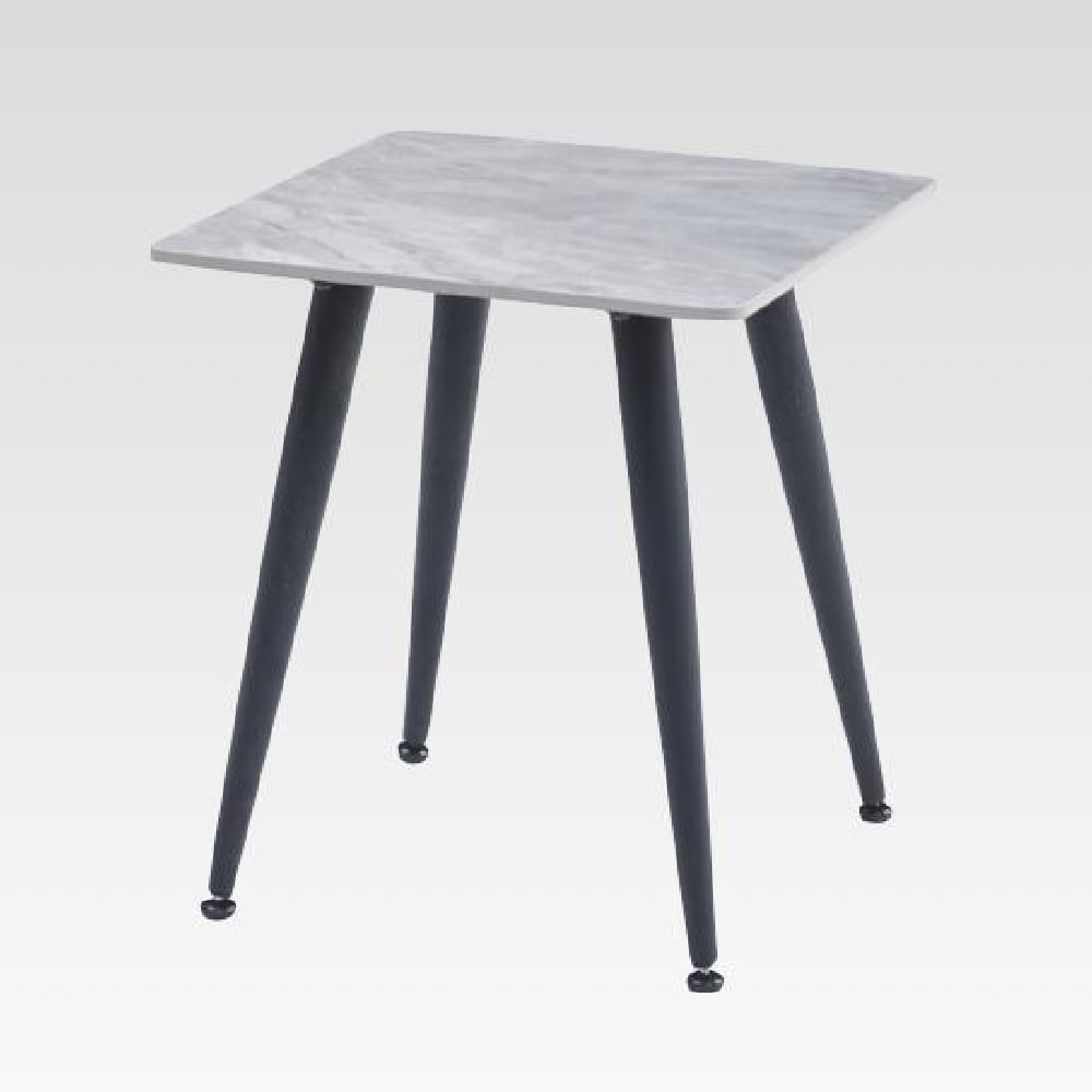 Attica Sintered Stone Square End Table In Grey
