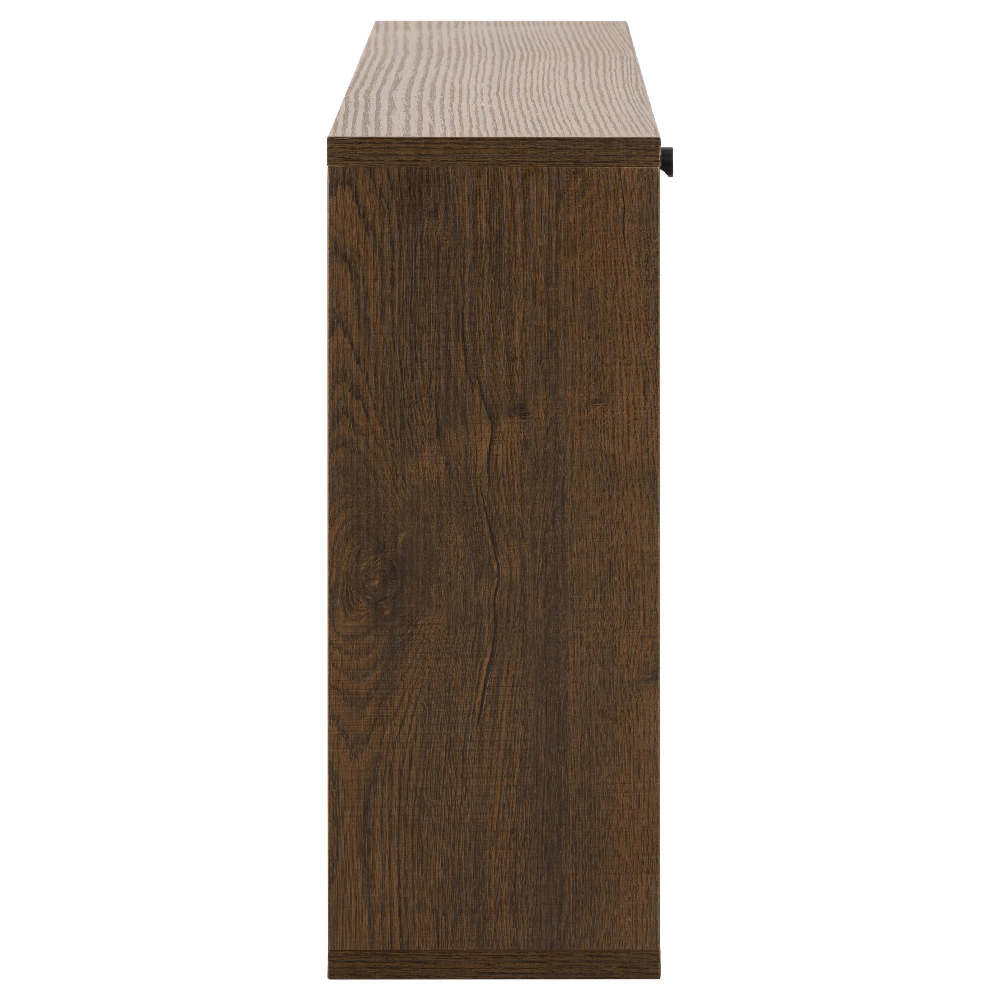 Attica Wall Hung Wooden Shoe Cabinet With Flip Door In Smoked Oak