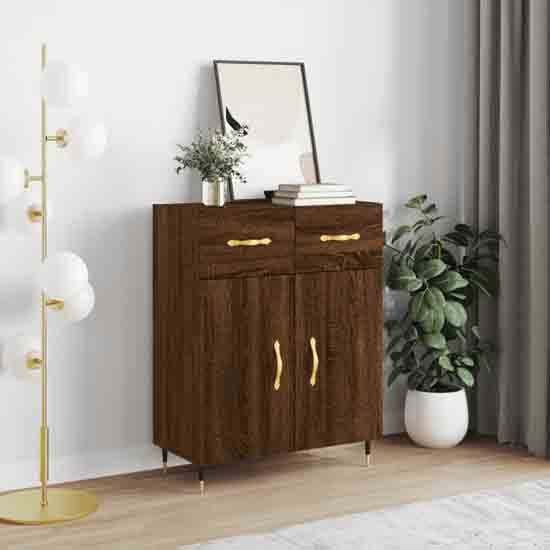 Attica Wooden Sideboard With 2 Doors In Brown Oak