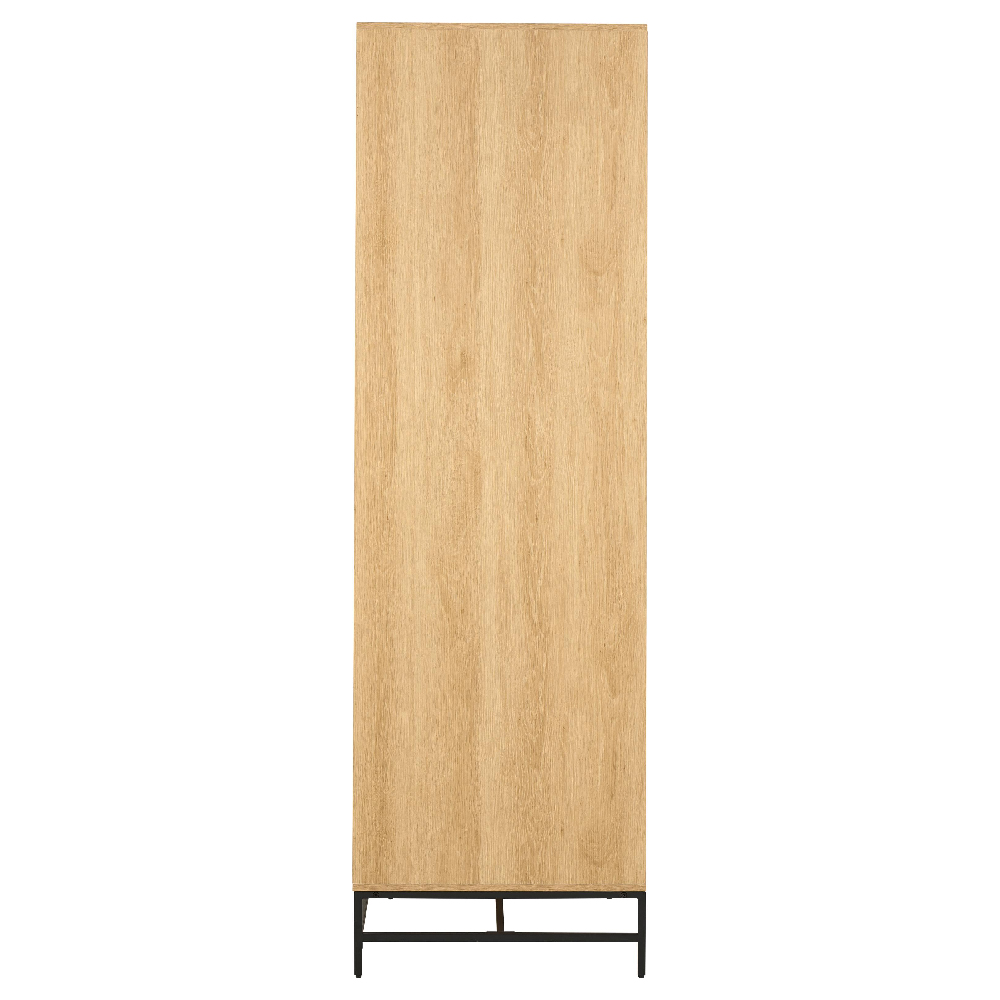 Attica Wooden Wardrobe With 4 Doors In Oak And Matt Black