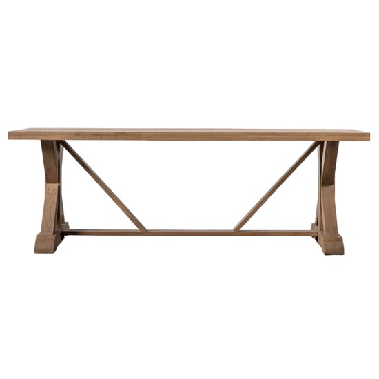 Attleboro 220cm Rectangular Wooden Dining Table In Light Wood
