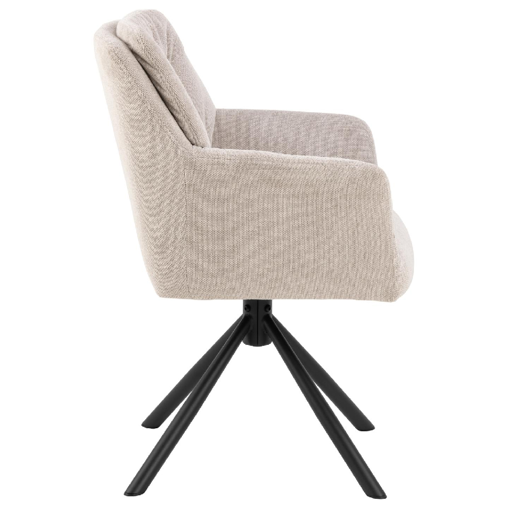 Atwater Beige Fabric Dining Chairs In Pair