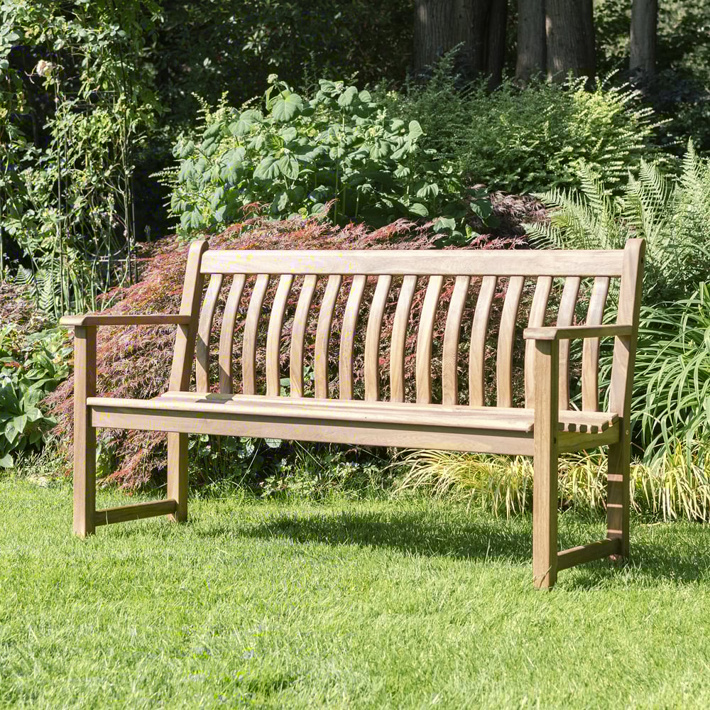 Product photograph of Atwater Large Wooden Garden Broadfield Bench In Natural from Furniture in Fashion