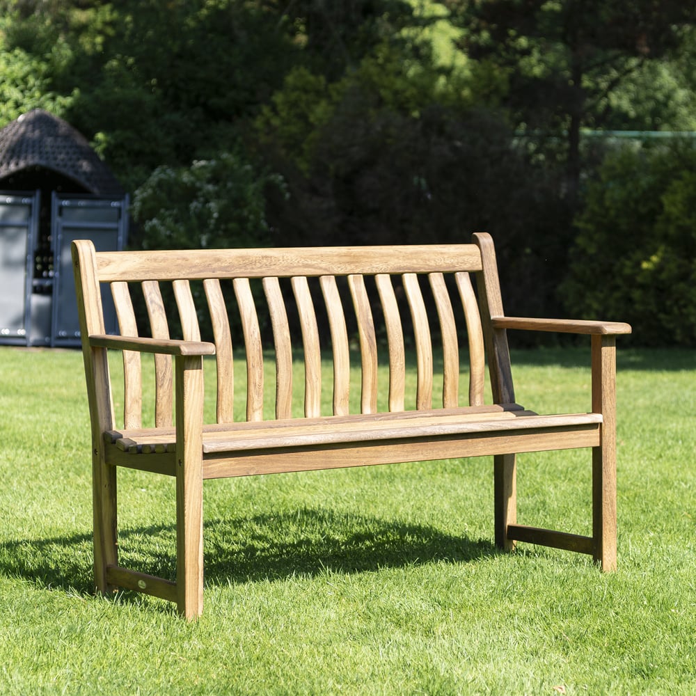 Product photograph of Atwater Small Wooden Garden Broadfield Bench In Natural from Furniture in Fashion
