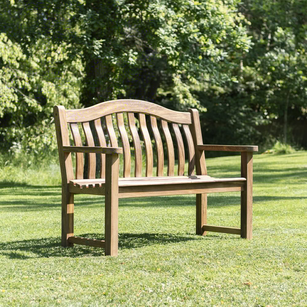 Product photograph of Atwater Small Wooden Garden Turnberry Bench In Natural from Furniture in Fashion