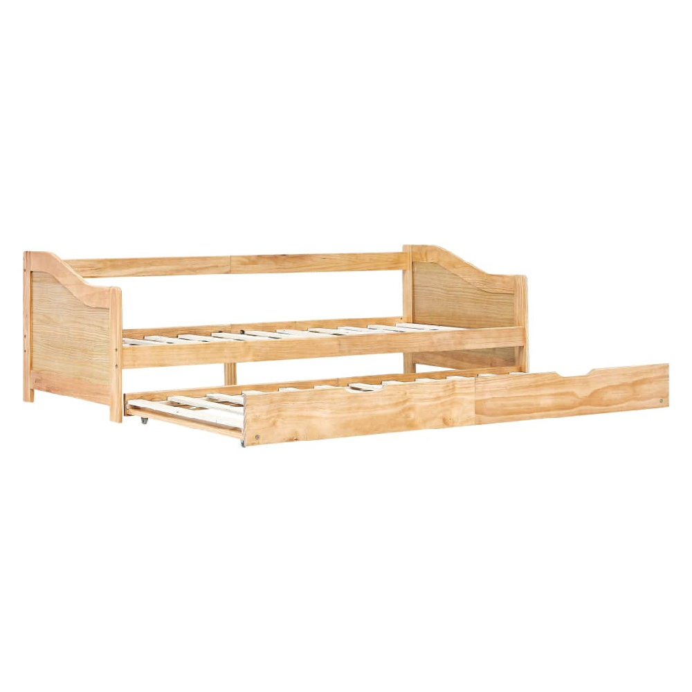 Atwater Wooden Pull Out Sofa Bed In Brown