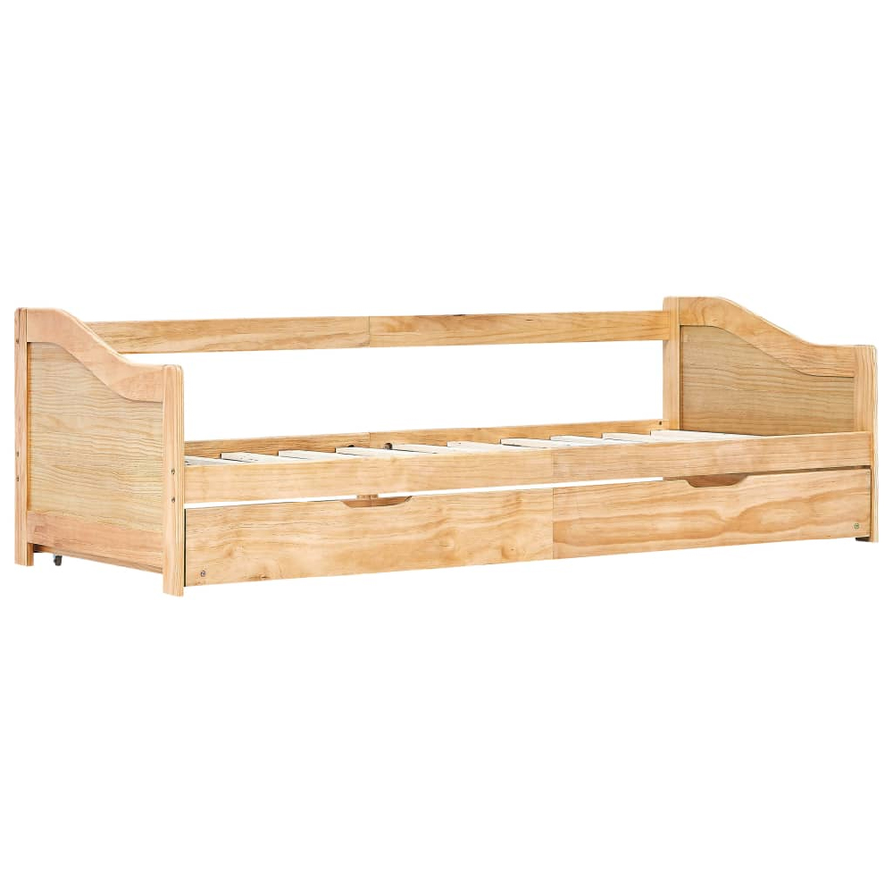 Atwater Wooden Pull Out Sofa Bed In Brown