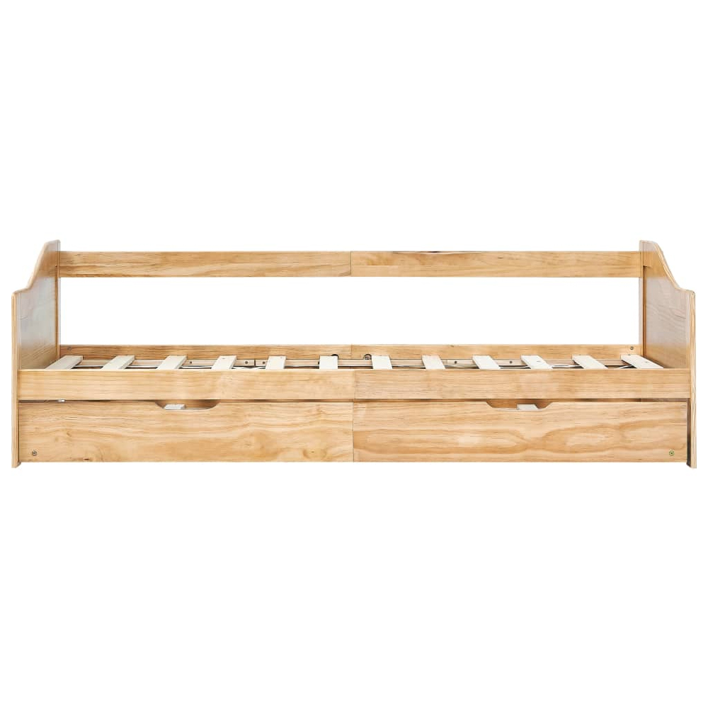 Atwater Wooden Pull Out Sofa Bed In Brown