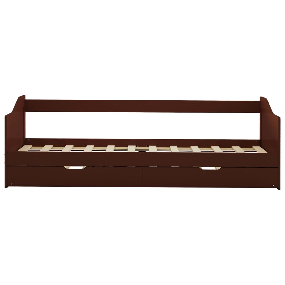 Atwater Wooden Pull Out Sofa Bed In Dark Brown