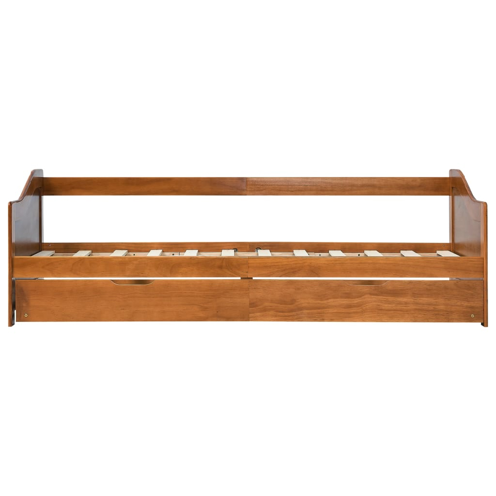 Atwater Wooden Pull Out Sofa Bed In Honey Brown