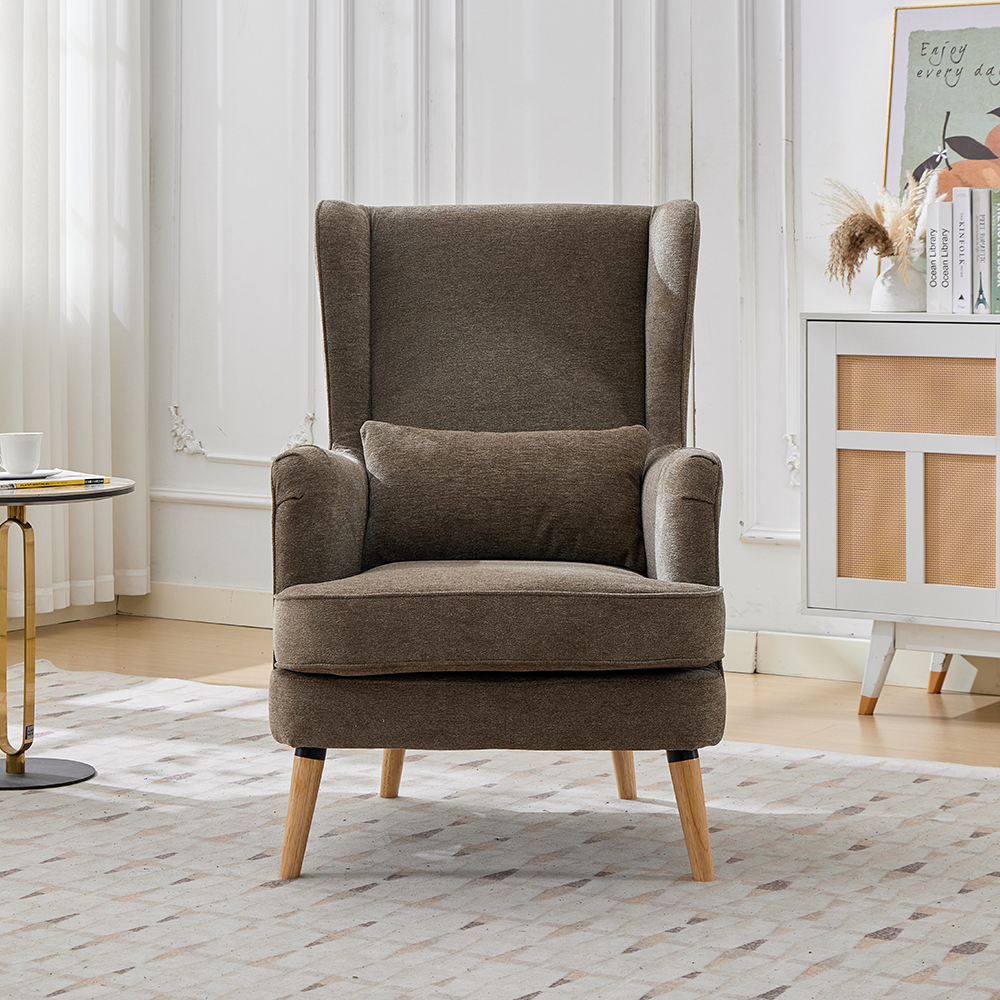 Atwood Fabric Bedroom Chair in Bark