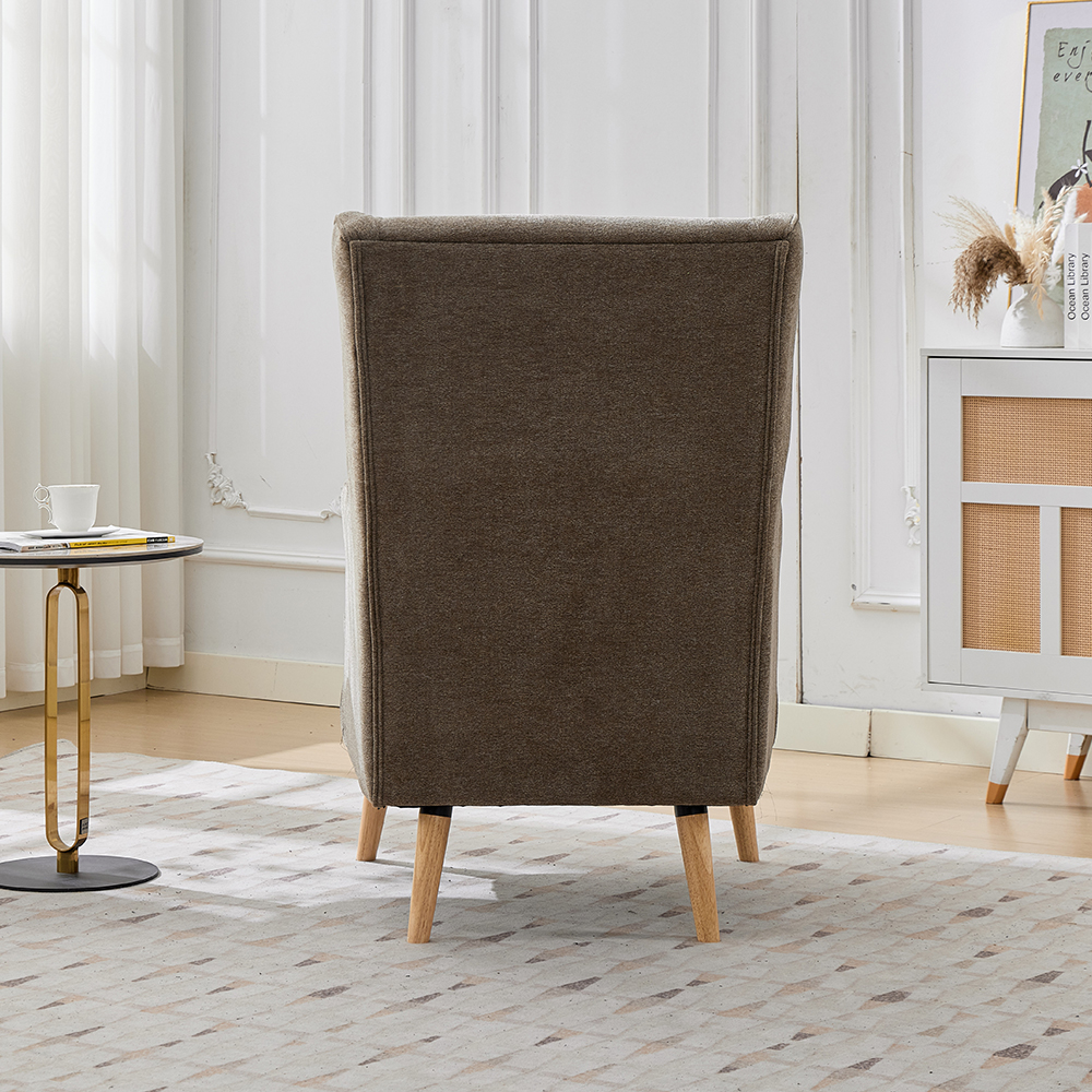 Atwood Fabric Bedroom Chair in Bark