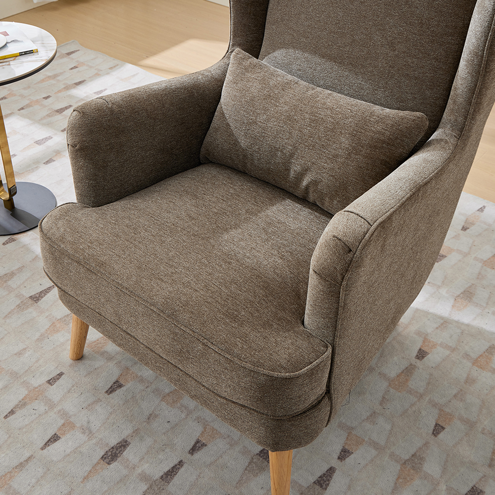 Atwood Fabric Bedroom Chair in Bark