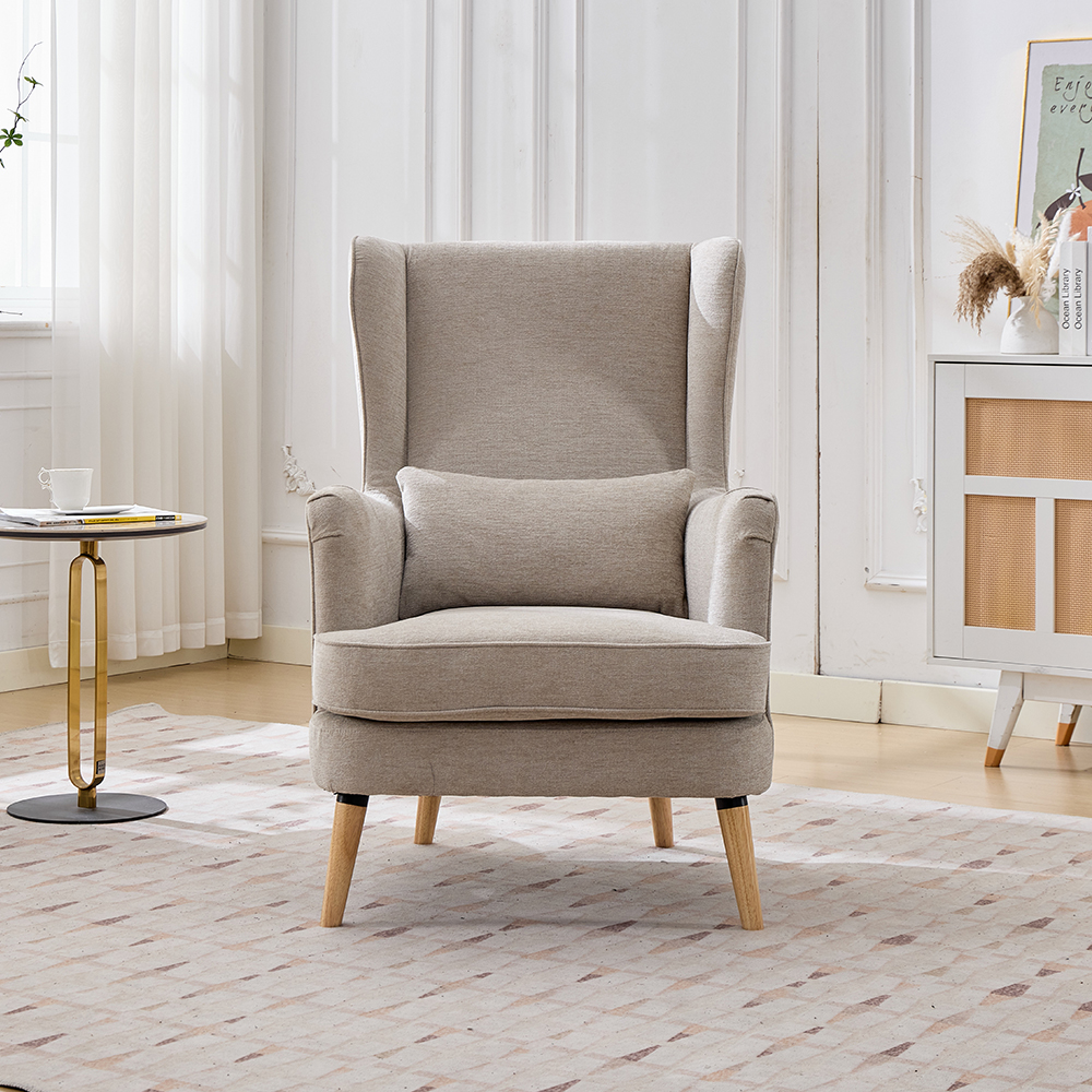 Atwood Fabric Bedroom Chair in Sandstone