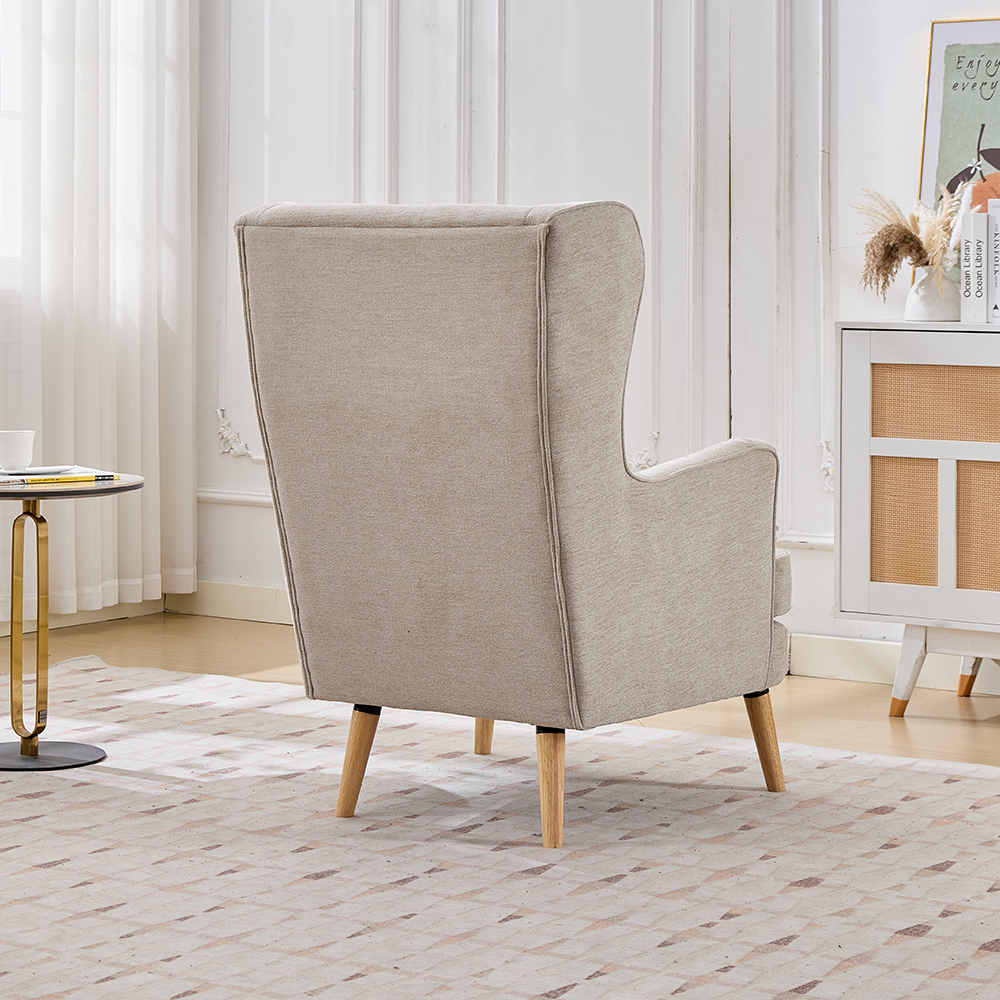 Atwood Fabric Bedroom Chair in Sandstone