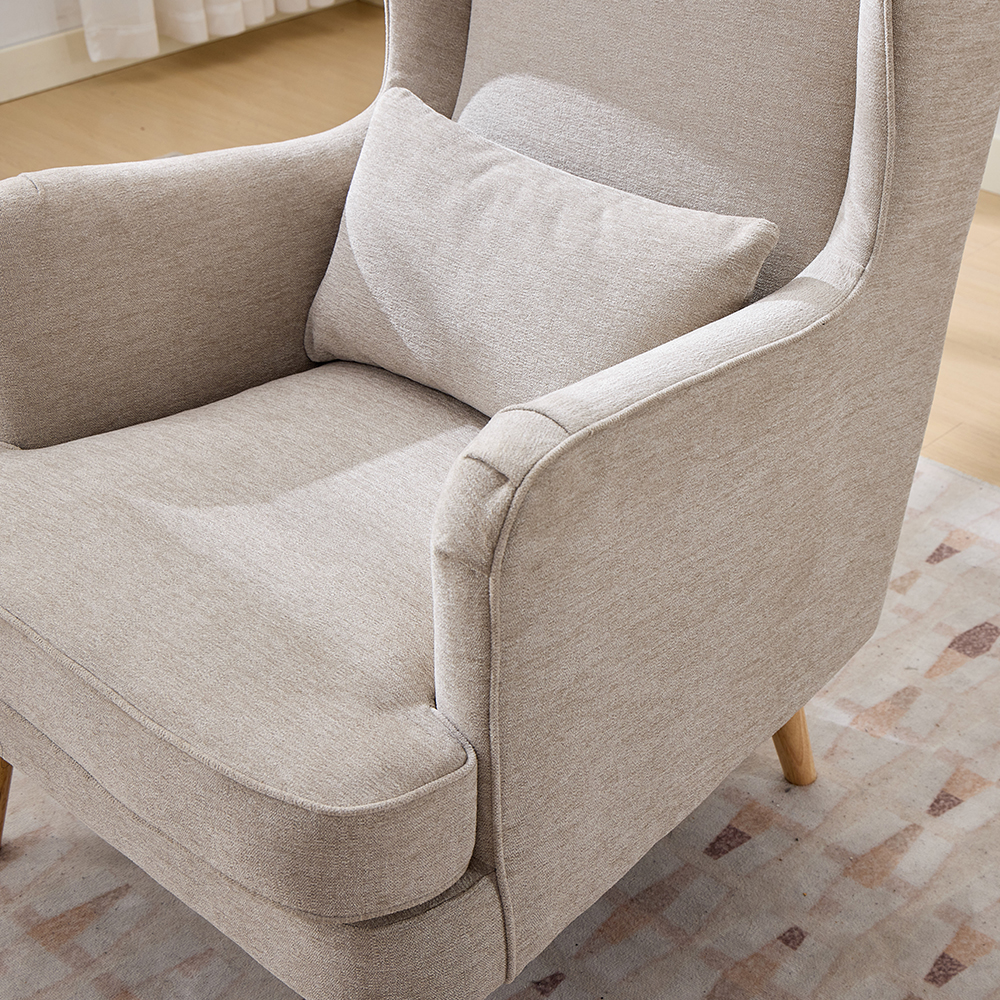 Atwood Fabric Bedroom Chair in Sandstone