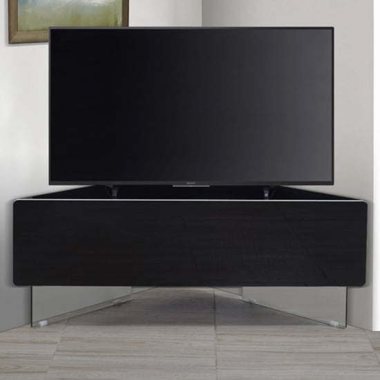 Adeja Corner High Gloss TV Stand In Black_2