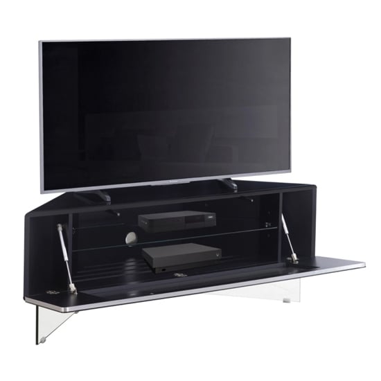 Adeja Corner High Gloss TV Stand In Black_3