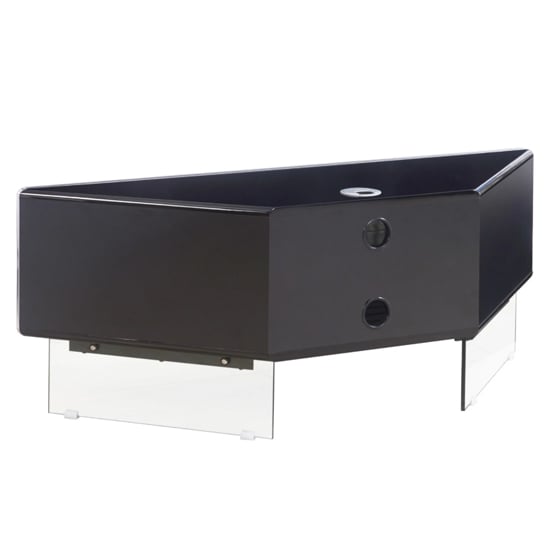Adeja Corner High Gloss TV Stand In Black_4
