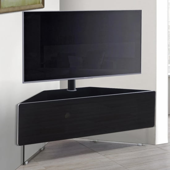Adeja Ultra Corner High Gloss TV Stand In Black_1