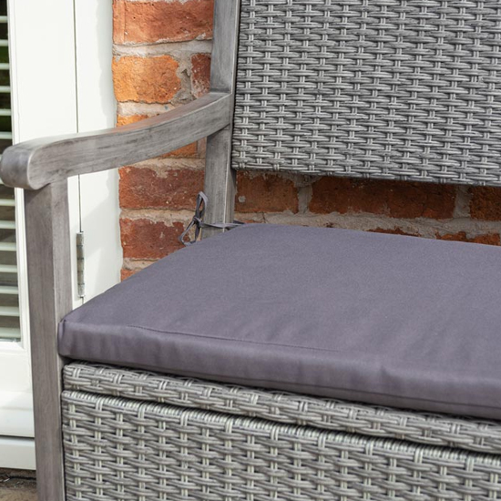 Auchinleck Outdoor Wooden Storage Seating Bench In Grey Wash_7