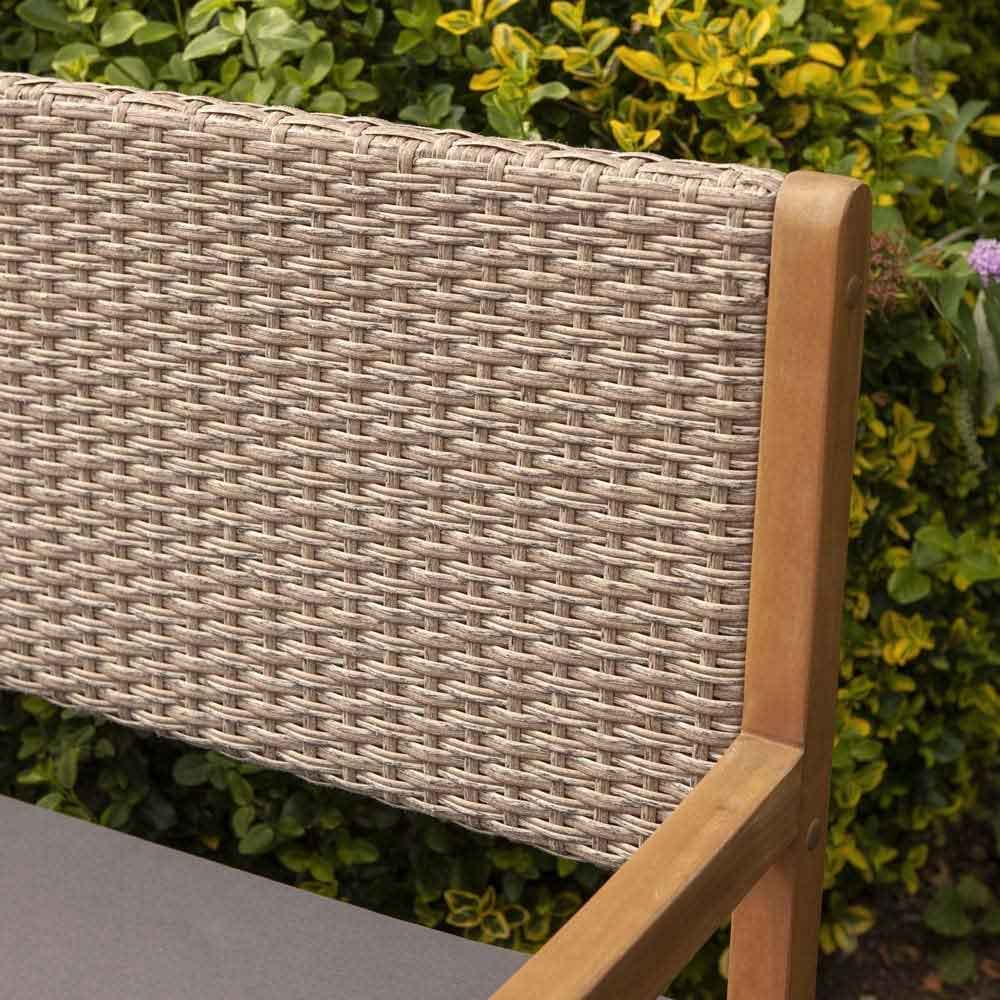 Auchinleck Rattan Garden Storage Seating Bench in Natural