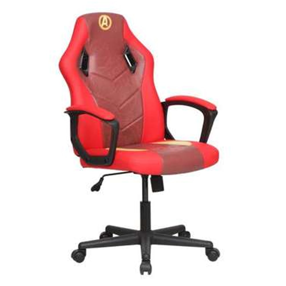 Auckland Leather Gaming Chair In Red And Black