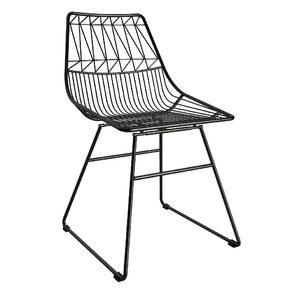 Read more about Auckland metal bistro dining chair in black
