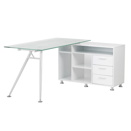 August Clear Glass Top Laptop Desk With Storage In White_3