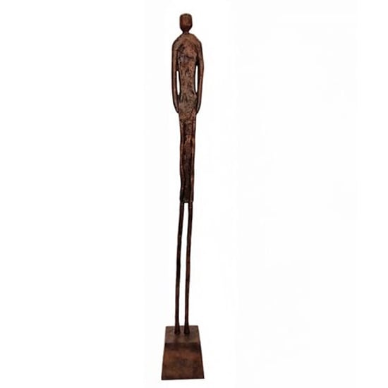 Product photograph of Augusta Aluminium Male Body Sculpture In Antique Brown from Furniture in Fashion