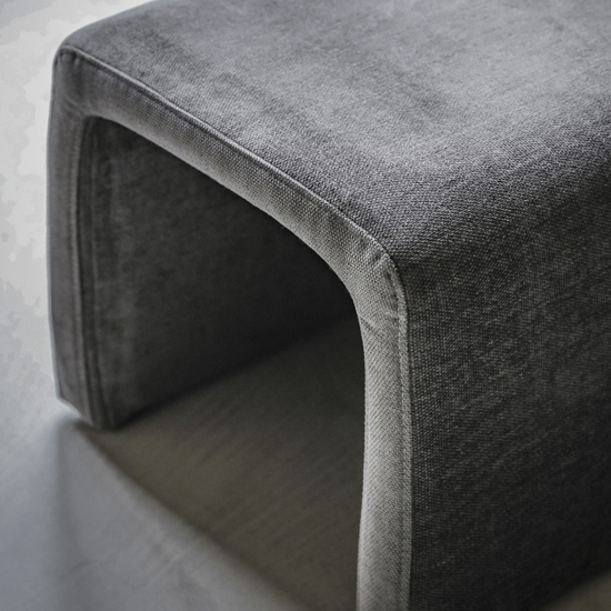 Augusta Fabric Armchair With Foot Stool In Anthracite
