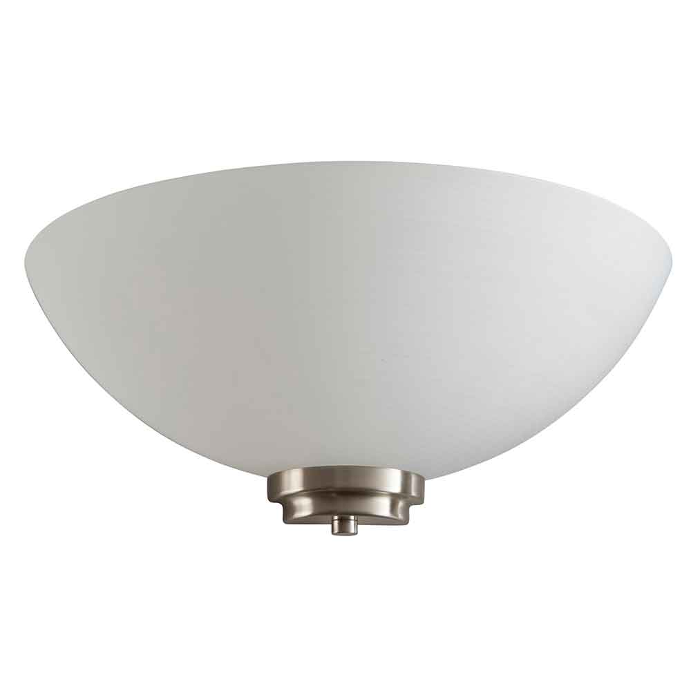Augusta Glass Wall Light With Steel Base In Satin Chrome