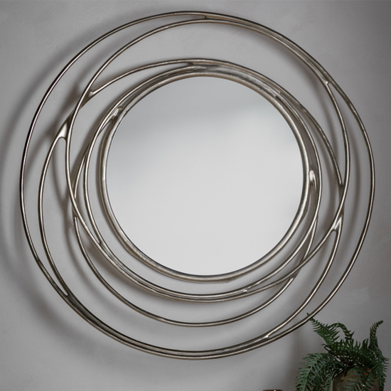 Read more about Augusta round aluminium wall mirror in satin silver