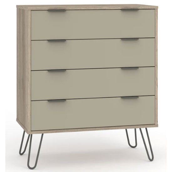 Avoch Wooden Chest Of Drawers In Driftwood With 4 Drawers