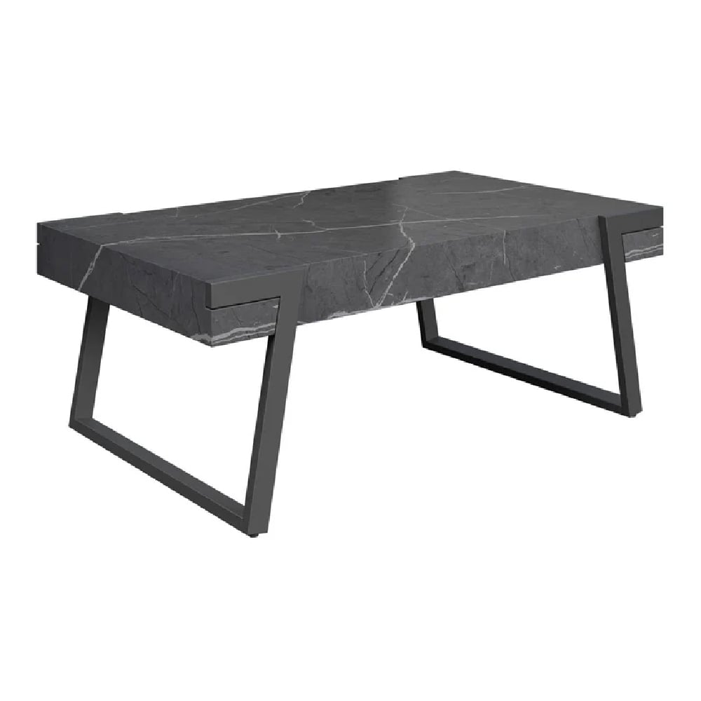 Read more about Augusta wooden coffee table in grey marble effect