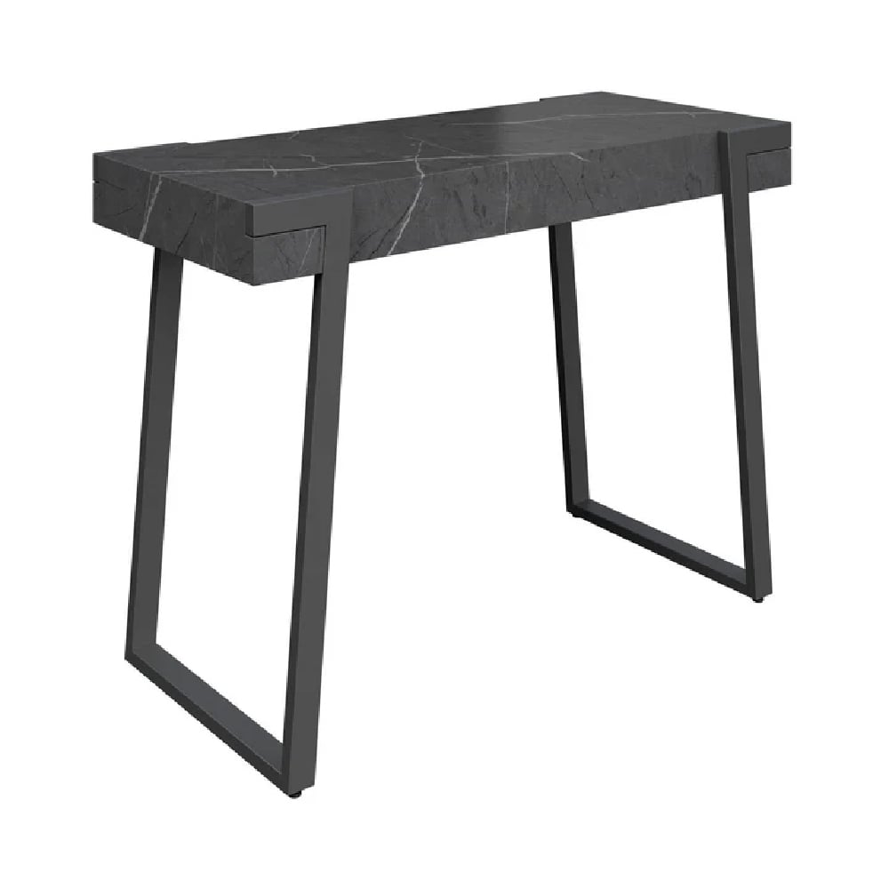 Read more about Augusta wooden console table in grey marble effect
