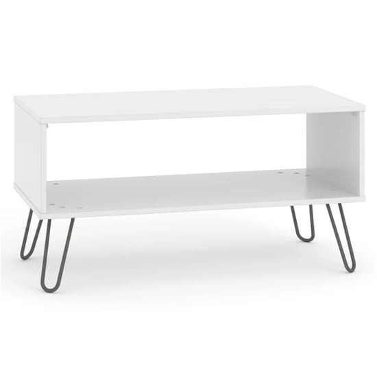 Photo of Avoch wooden open coffee table in white