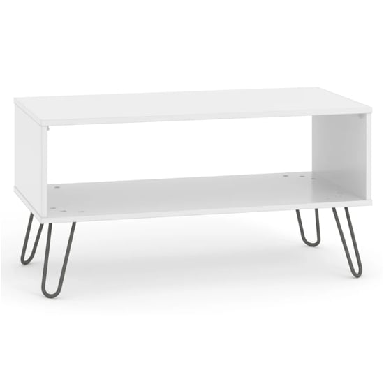 Avoch Wooden Open Coffee Table In White