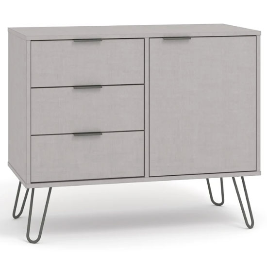 Product photograph of Avoch Wooden Sideboard In Grey With 1 Door 3 Drawers from Furniture in Fashion