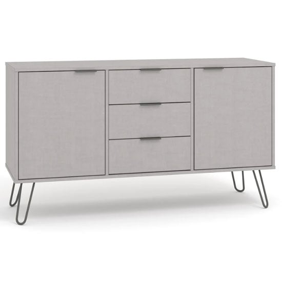 Photo of Avoch wooden sideboard in grey with 2 doors 3 drawers