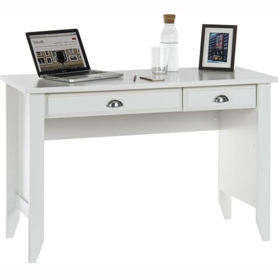 Photo of Augusta home office laptop desk in soft white