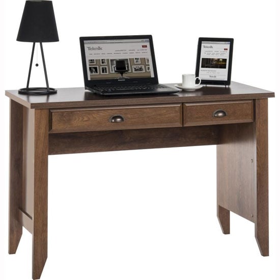 Photo of Augusta home office laptop desk in oiled oak