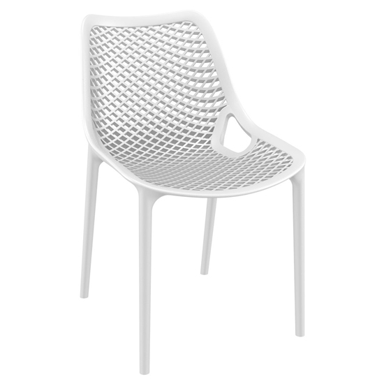 Read more about Aultas outdoor stacking dining chair in white