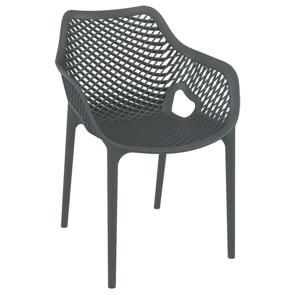 aultas polypropylene garden armchair in anthracite
