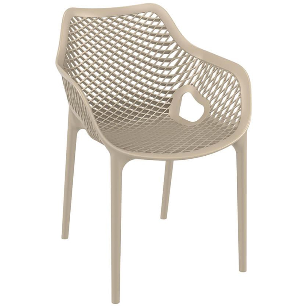 aultas polypropylene garden armchair in taupe