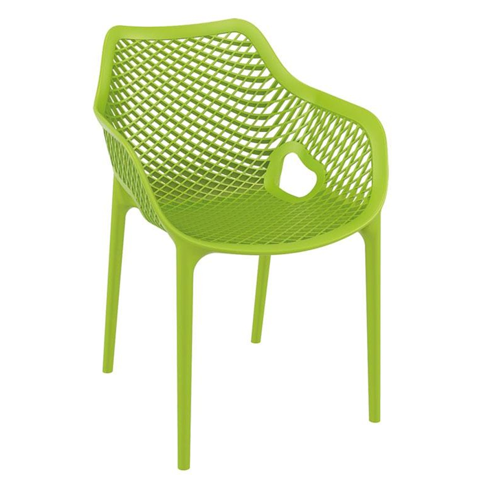 aultas polypropylene garden armchair in tropical green