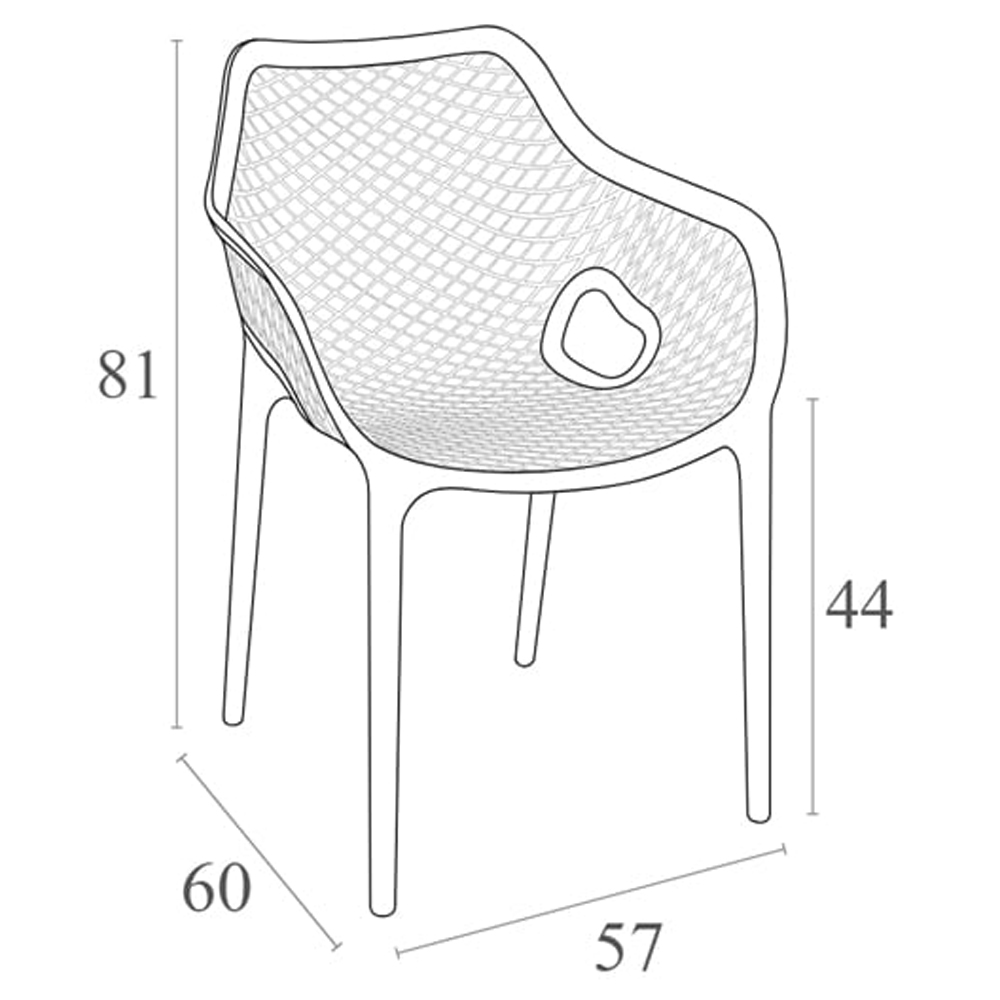 Aultas Polypropylene Garden Armchair In Tropical Green