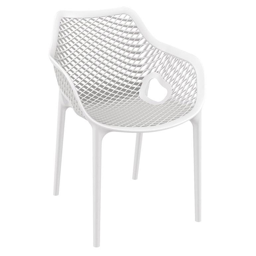 aultas polypropylene garden armchair in white